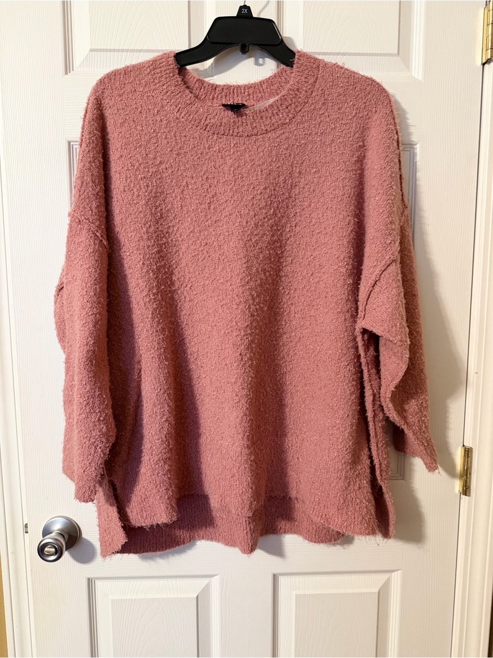 Torrid Blush Pink Bouclé Crewneck Sweater 2x